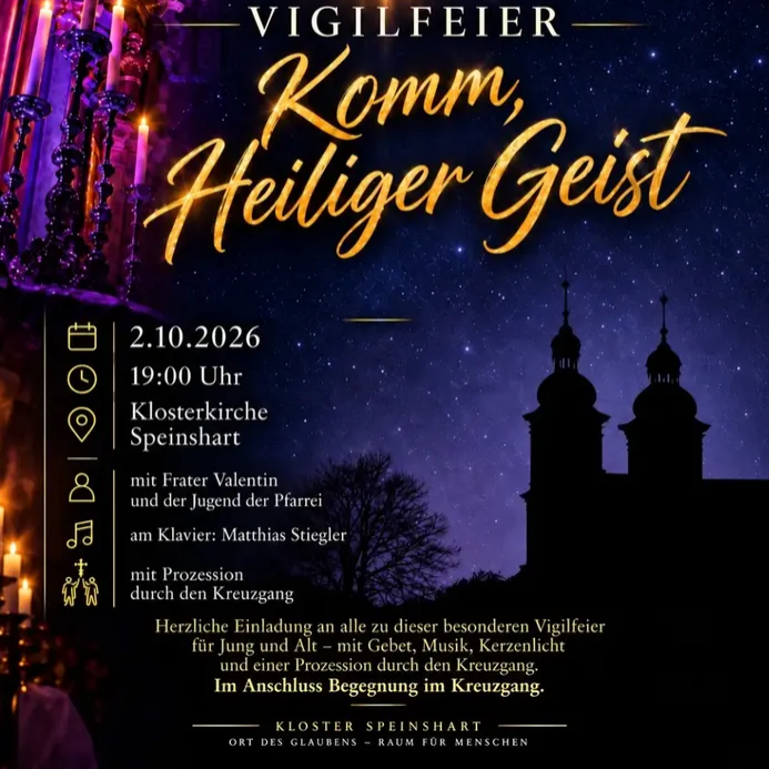Herzliche Einladung zur Vigilfeier – „Komm, heiliger Geist“