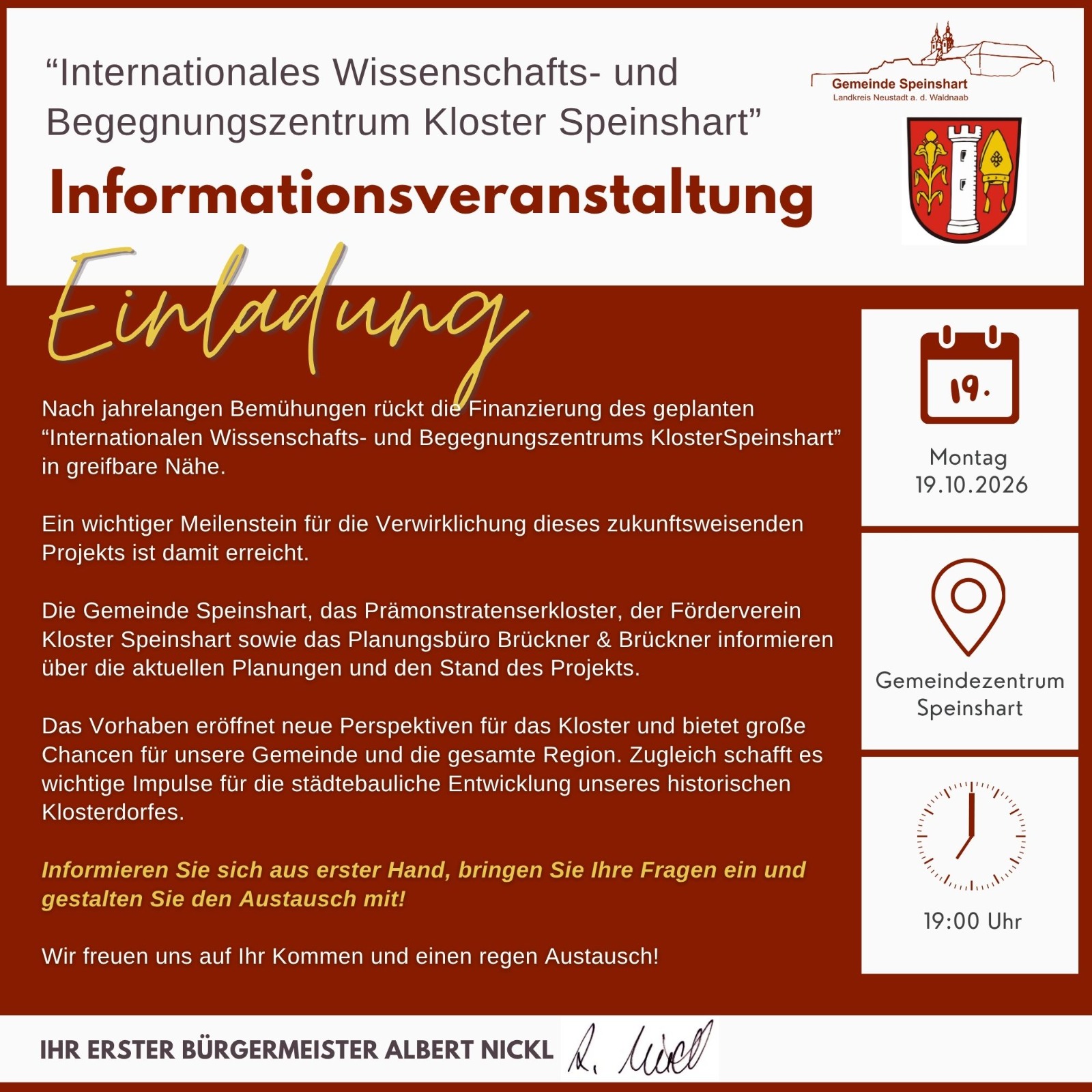 Einladung zur Infoveranstaltung