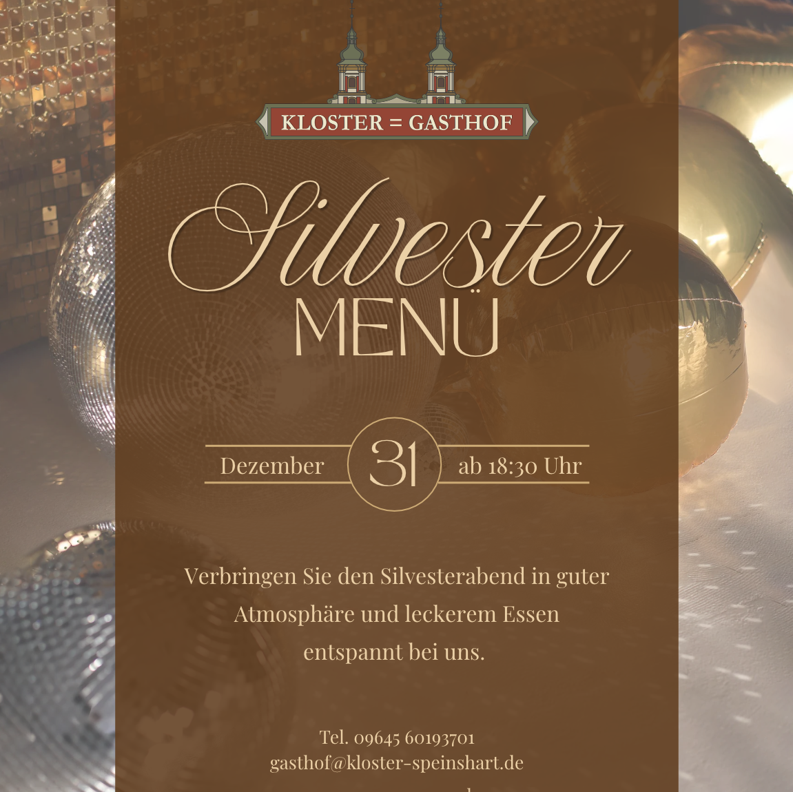Silvester-Menü im Kloster-Gasthof